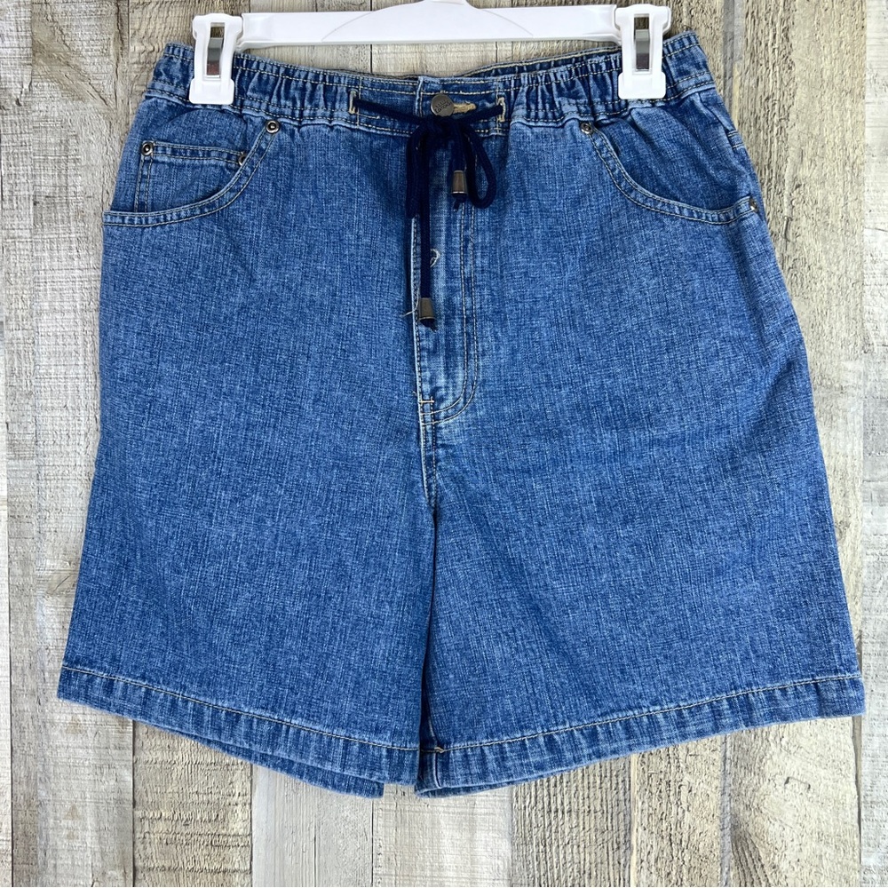Basic Editions Size 5/6 Tie Stretch Drawstring Waistband 5 Pockets Denim…